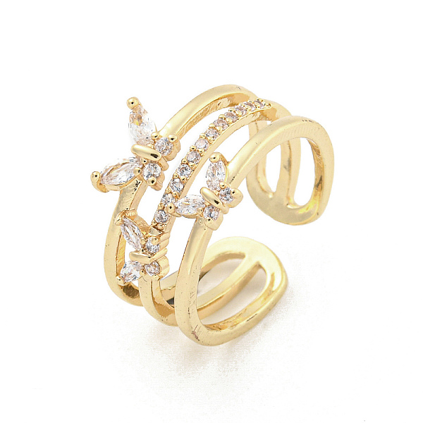 PandaHall Brass Micro Pave Cubic Zirconia Cuff Rings, Butterfly Open Rings for Women, Long-Lasting Plated, Golden, 8mm Brass+Cubic Zirconia..., Clear
PandaHall Brass Micro Pave Cubic Zirconia Cuff Rings, Butterfly Open Rings for Women, Long-Lasting Plated, Golden, 8mm Brass+Cubic Zirconia..., Clear