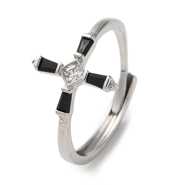 PandaHall Brass with Cubic Zirconia Adjustable Rings, Cross, Platinum, US Size 9 1/4(19.1mm) Brass+Cubic Zirconia Cross
PandaHall Brass with Cubic Zirconia Adjustable Rings, Cross, Platinum, US Size 9 1/4(19.1mm) Brass+Cubic Zirconia Cross