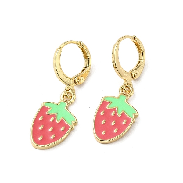 PandaHall Real 18K Gold Plated Brass Dangle Leverback Earrings, with Colorful Enamel, Strawberry, 29.5x10mm Brass Strawberry Red
PandaHall Real 18K Gold Plated Brass Dangle Leverback Earrings, with Colorful Enamel, Strawberry, 29.5x10mm Brass Strawberry Red