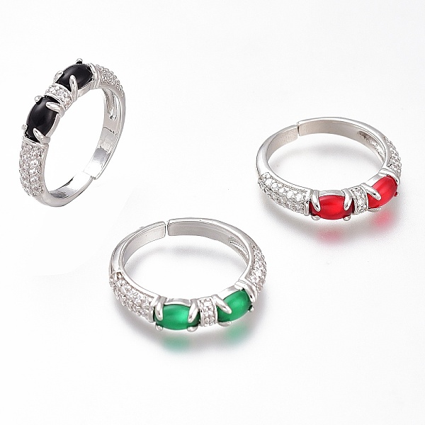 PandaHall Brass Micro Pave Cubic Zirconia Cuff Rings, Open Rings, Long-Lasting Plated, Oval, Platinum, Mixed Color, US Size 7(17.3mm)..., Multicolor
PandaHall Brass Micro Pave Cubic Zirconia Cuff Rings, Open Rings, Long-Lasting Plated, Oval, Platinum, Mixed Color, US Size 7(17.3mm)..., Multicolor