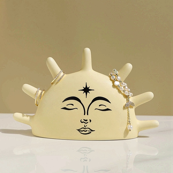 PandaHall Sun Porcelain Ring Display Stands, Decorative Jewelry Holder for Rings, Pale Goldenrod, 16.5x4.9x10cm Porcelain Sun
PandaHall Sun Porcelain Ring Display Stands, Decorative Jewelry Holder for Rings, Pale Goldenrod, 16.5x4.9x10cm Porcelain Sun