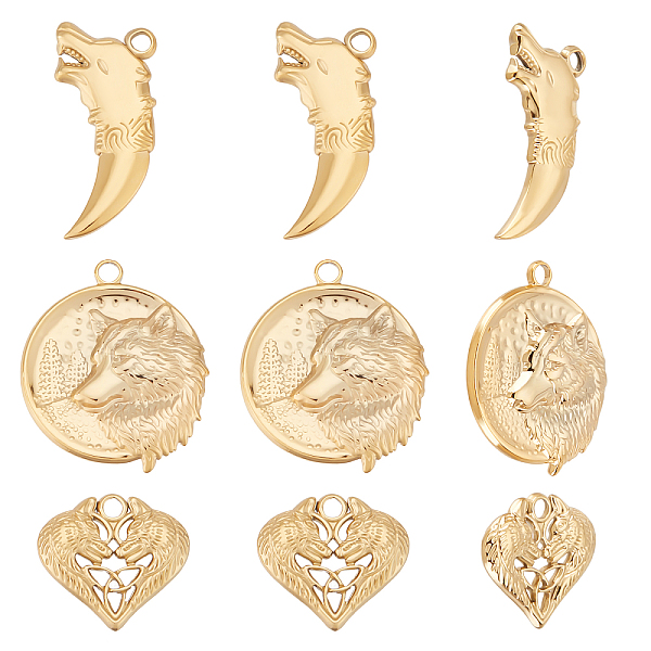 PandaHall Beebeecraft 1 Box 9Pcs 3 Style Wolf Charms 18K Gold Plated Heart Pendant Charms Flat Round Ornaments for DIY Birthday Halloween...
PandaHall Beebeecraft 1 Box 9Pcs 3 Style Wolf Charms 18K Gold Plated Heart Pendant Charms Flat Round Ornaments for DIY Birthday Halloween...