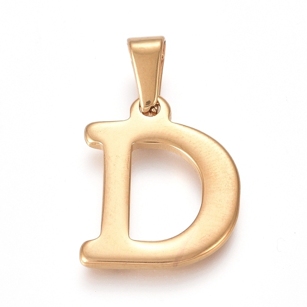 PandaHall 304 Stainless Steel Pendants, Golden, Initial Letter.D, 20x16x1.8mm, Hole: 3x7mm 304 Stainless Steel Letter D
PandaHall 304 Stainless Steel Pendants, Golden, Initial Letter.D, 20x16x1.8mm, Hole: 3x7mm 304 Stainless Steel Letter D