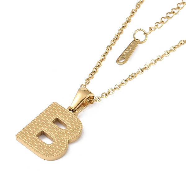 PandaHall Ion Plating(IP) Initial Letter 304 Stainless Steel Pendant Necklaces, Real 18K Gold Plated, Letter B, 15.87 inch(40.3cm), Pendant...
PandaHall Ion Plating(IP) Initial Letter 304 Stainless Steel Pendant Necklaces, Real 18K Gold Plated, Letter B, 15.87 inch(40.3cm), Pendant...