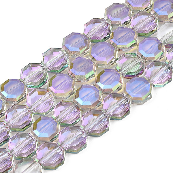 PandaHall Electroplate Translucent Glass Beads Strands, Half Plated, Faceted, Octagon, Lilac, 7~8x7~8x4mm, Hole: 1.2mm, about 72pcs/strand..., Purple
PandaHall Electroplate Translucent Glass Beads Strands, Half Plated, Faceted, Octagon, Lilac, 7~8x7~8x4mm, Hole: 1.2mm, about 72pcs/strand..., Purple
