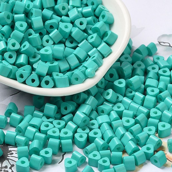 PandaHall Baking Painted Glass Bead, Ceylon, Triangle Hole, Trangle, Turquoise, 5x5x4mm, Hole: 1.3mm, 3150pcs/pound Glass Triangle Green
PandaHall Baking Painted Glass Bead, Ceylon, Triangle Hole, Trangle, Turquoise, 5x5x4mm, Hole: 1.3mm, 3150pcs/pound Glass Triangle Green
