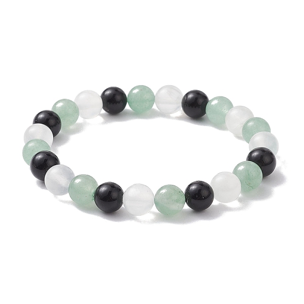 PandaHall Natural Green Aventurine & Selenite & Eyeless Obsidian Round Beaded Stretch Bracelets, Inner Diameter: 2-3/8 inch(6cm) Green...
PandaHall Natural Green Aventurine & Selenite & Eyeless Obsidian Round Beaded Stretch Bracelets, Inner Diameter: 2-3/8 inch(6cm) Green...