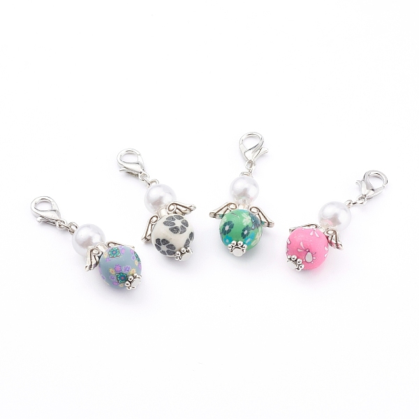 PandaHall Handmade Flower Pattern Polymer Pendants, Antique Silver Findings, with Alloy Lobster Claw Clasps, Angel, Mixed Color..., Multicolor
PandaHall Handmade Flower Pattern Polymer Pendants, Antique Silver Findings, with Alloy Lobster Claw Clasps, Angel, Mixed Color..., Multicolor