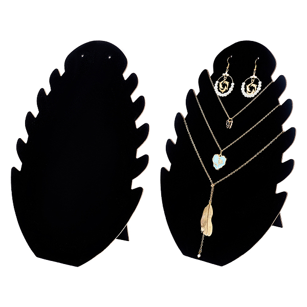 PandaHall Leaf Velvet Cover with Cardboard Paper Necklace Display Stands, Jewelry Slant Back Organizer Holder for Necklace Storage, Black...
PandaHall Leaf Velvet Cover with Cardboard Paper Necklace Display Stands, Jewelry Slant Back Organizer Holder for Necklace Storage, Black...