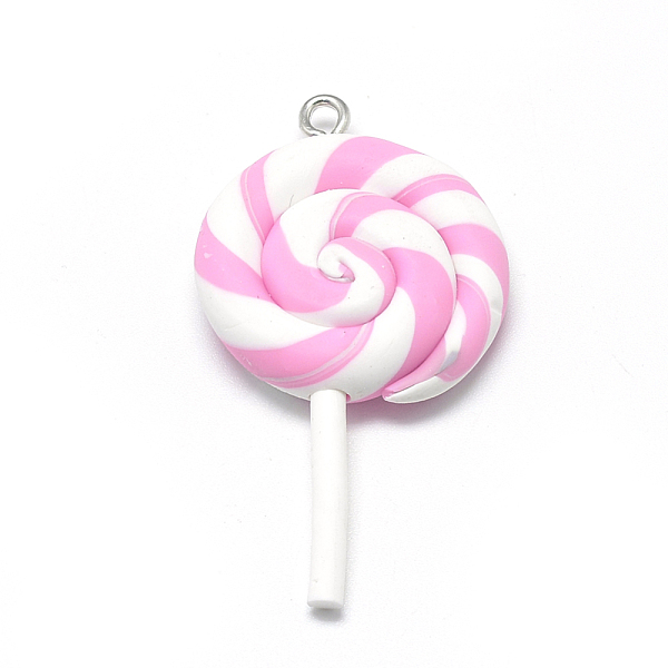 PandaHall Handmade Polymer Clay Big Pendants, Lollipop, White, 48~56x27~29x7~10mm, Hole: 2mm Polymer Clay Candy
PandaHall Handmade Polymer Clay Big Pendants, Lollipop, White, 48~56x27~29x7~10mm, Hole: 2mm Polymer Clay Candy