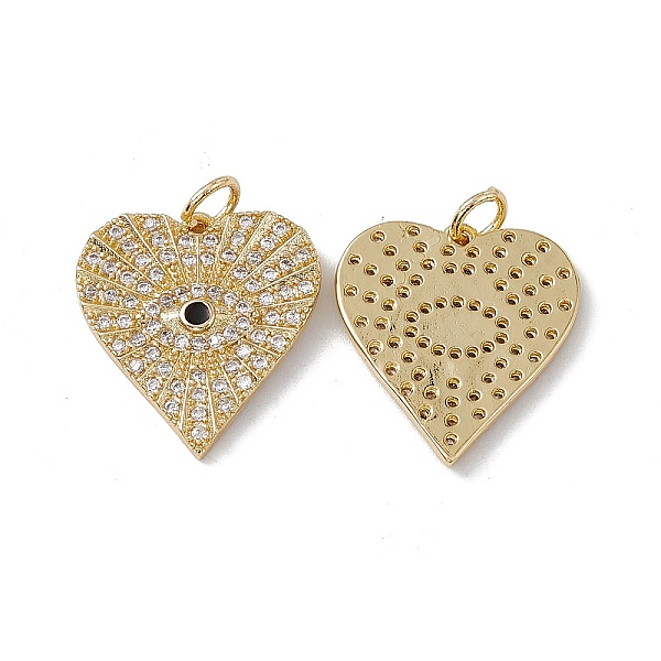 PandaHall Brass Micro Pave Cubic Zirconia Pendants, with Jump Ring, Heart with Eye Charm, Real 18K Gold Plated, 19.5x18x2mm, Hole: 3mm..., Clear
PandaHall Brass Micro Pave Cubic Zirconia Pendants, with Jump Ring, Heart with Eye Charm, Real 18K Gold Plated, 19.5x18x2mm, Hole: 3mm..., Clear