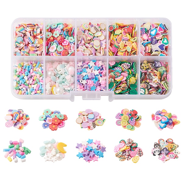 PandaHall 40G 10 Style Handmade Polymer Clay Nail Art Decoration, Fashion Nail Care, No Hole, Mixed Shapes, Mixed Shapes...
PandaHall 40G 10 Style Handmade Polymer Clay Nail Art Decoration, Fashion Nail Care, No Hole, Mixed Shapes, Mixed Shapes...