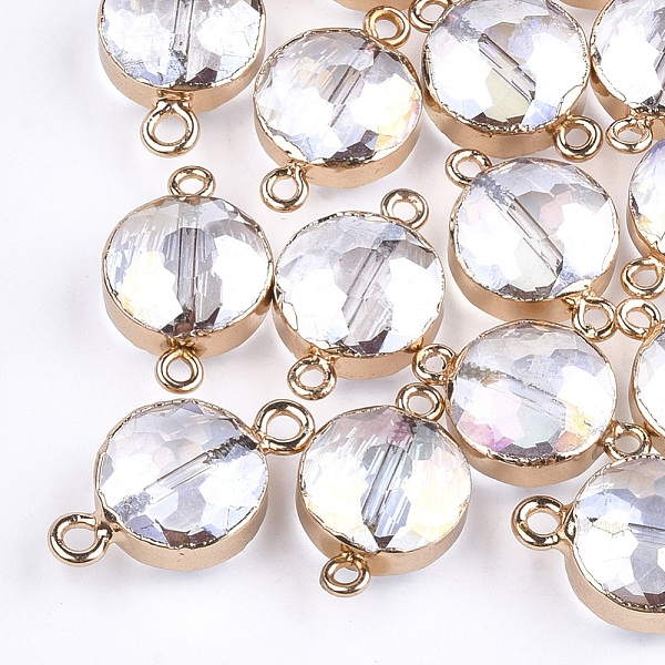 PandaHall Electroplate Glass Links connectors, with Iron Findings, Faceted, Flat Round, Golden, Clear, 22x14x8mm, Hole: 1.5mm Glass Flat...
PandaHall Electroplate Glass Links connectors, with Iron Findings, Faceted, Flat Round, Golden, Clear, 22x14x8mm, Hole: 1.5mm Glass Flat...