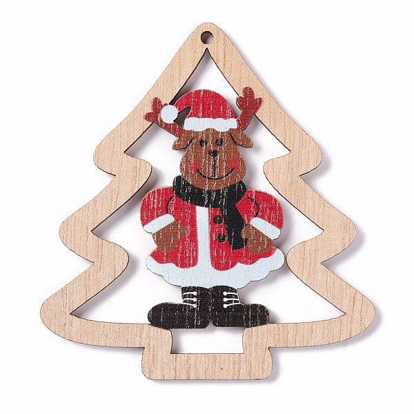 PandaHall Printed Wood Big Pendants, Christmas Tree with Elk, Colorful, 79.5x74x2.5mm, Hole: 2.5mm Wood Tree Multicolor
PandaHall Printed Wood Big Pendants, Christmas Tree with Elk, Colorful, 79.5x74x2.5mm, Hole: 2.5mm Wood Tree Multicolor