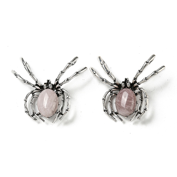 PandaHall Dual-use Items Alloy Brooch, with Natural Rose Quartz and Rhinestone, Spider, 46x54x12mm, Hole: 4x3.5mm Rose Quartz Spider
PandaHall Dual-use Items Alloy Brooch, with Natural Rose Quartz and Rhinestone, Spider, 46x54x12mm, Hole: 4x3.5mm Rose Quartz Spider