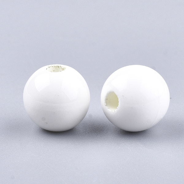 PandaHall Handmade Porcelain Beads, Bright Glazed Porcelain, Round, White, 10~10.5x9.5~10mm, Hole: 2.5~3mm Porcelain Round White
PandaHall Handmade Porcelain Beads, Bright Glazed Porcelain, Round, White, 10~10.5x9.5~10mm, Hole: 2.5~3mm Porcelain Round White