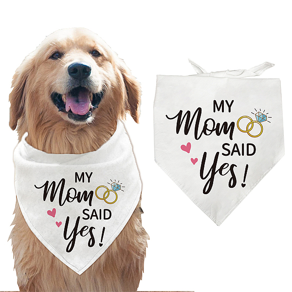 PandaHall arricraft 1 Pc Wedding Dog Bandana, Adjustable Wedding Engagement Theme Pet's Kerchief with My Mom Said Yes Words, Washable Cotton...
PandaHall arricraft 1 Pc Wedding Dog Bandana, Adjustable Wedding Engagement Theme Pet's Kerchief with My Mom Said Yes Words, Washable Cotton...