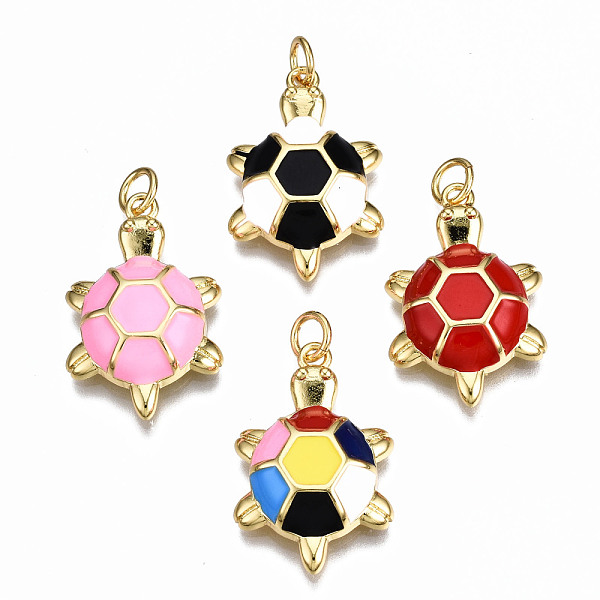 PandaHall Brass Enamel Pendants, with Jump Rings, Real 16K Gold Plated, Nickel Free, Tortoise, Mixed Color, 23x15x4mm, Jump Ring: 5x0.8mm..., Multicolor
PandaHall Brass Enamel Pendants, with Jump Rings, Real 16K Gold Plated, Nickel Free, Tortoise, Mixed Color, 23x15x4mm, Jump Ring: 5x0.8mm..., Multicolor