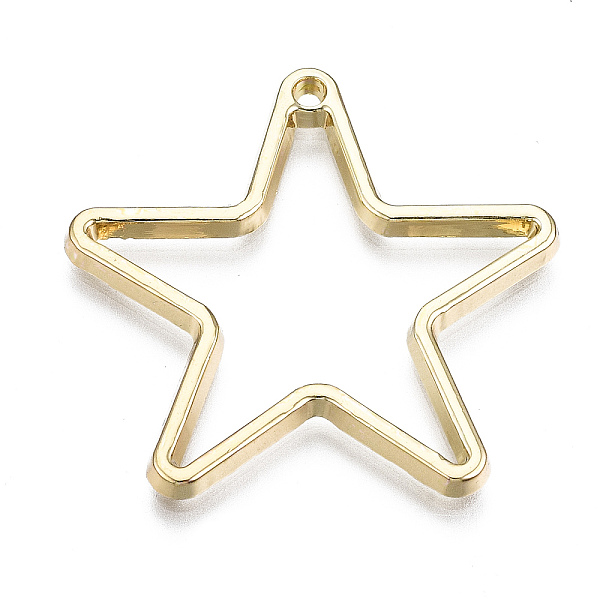 PandaHall Rack Plating Alloy Pendants, Cadmium Free & Lead Free, Star, Light Gold, 30.5x31x2mm, Hole: 1.6mm Alloy Star
PandaHall Rack Plating Alloy Pendants, Cadmium Free & Lead Free, Star, Light Gold, 30.5x31x2mm, Hole: 1.6mm Alloy Star