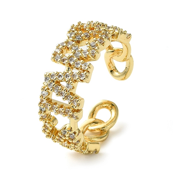 PandaHall Brass Micro Pave Cubic Zirconia Ring, Long-Lasting Plated, Letter, Golden, US Size 7 1/4(17.5mm) Brass+Cubic Zirconia Letter Clear
PandaHall Brass Micro Pave Cubic Zirconia Ring, Long-Lasting Plated, Letter, Golden, US Size 7 1/4(17.5mm) Brass+Cubic Zirconia Letter Clear