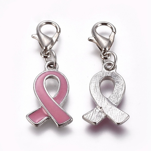 PandaHall Alloy Enamel Pendants, with Lobster Claw Clasps, October Breast Cancer Pink Awareness Ribbon, Platinum, 32mm Alloy+Enamel Others...
PandaHall Alloy Enamel Pendants, with Lobster Claw Clasps, October Breast Cancer Pink Awareness Ribbon, Platinum, 32mm Alloy+Enamel Others...