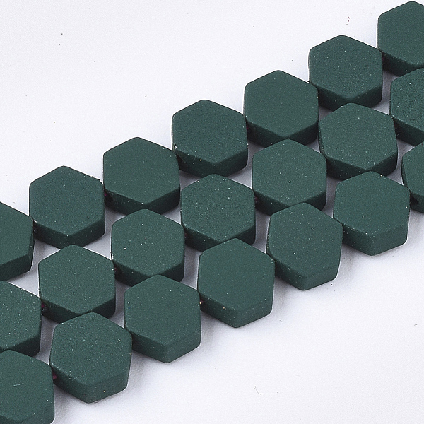 PandaHall Spray Painted Non-magnetic Synthetic Hematite Beads Strands, Hexagon, Dark Green, 6.5x6x2.5mm, Hole: 1mm, about 66pcs/strand, 15.7...
PandaHall Spray Painted Non-magnetic Synthetic Hematite Beads Strands, Hexagon, Dark Green, 6.5x6x2.5mm, Hole: 1mm, about 66pcs/strand, 15.7...