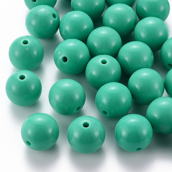 PandaHall Opaque Acrylic Beads, Round, Light Sea Green, 20x19mm, Hole: 3mm, about 111pcs/500g Acrylic Round
PandaHall Opaque Acrylic Beads, Round, Light Sea Green, 20x19mm, Hole: 3mm, about 111pcs/500g Acrylic Round