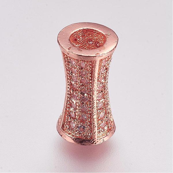 PandaHall Brass Micro Pave Cubic Zirconia Beads, Tube, Rose Gold, 12x6mm, Hole: 3mm Brass+Cubic Zirconia Tube 
PandaHall Brass Micro Pave Cubic Zirconia Beads, Tube, Rose Gold, 12x6mm, Hole: 3mm Brass+Cubic Zirconia Tube