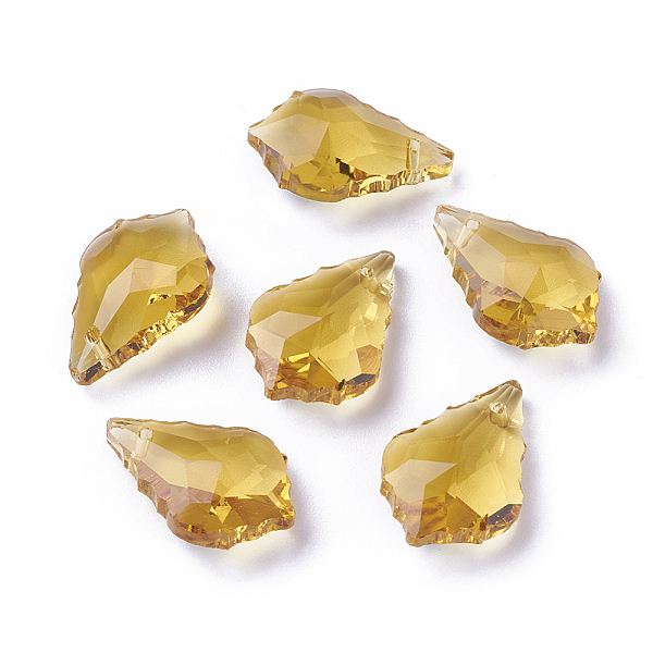 PandaHall Faceted Glass Pendants, Leaf, Goldenrod, 22x15.5x8.5mm, Hole: 1mm Glass Leaf Gold
PandaHall Faceted Glass Pendants, Leaf, Goldenrod, 22x15.5x8.5mm, Hole: 1mm Glass Leaf Gold
