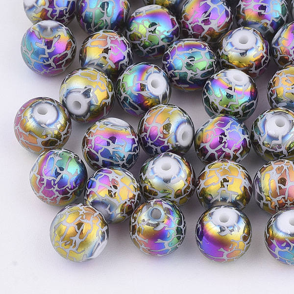 PandaHall Electroplate Glass Beads, Round with Pattern, Colorful, 8~8.5mm, Hole: 1.5mm Glass Others
PandaHall Electroplate Glass Beads, Round with Pattern, Colorful, 8~8.5mm, Hole: 1.5mm Glass Others