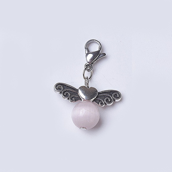 PandaHall Cat Eye Pendants, with 304 Stainless Steel Lobster Claw Clasps and Alloy Beads, Round with Wing, Thistle, 33mm, Pendant..., Purple
PandaHall Cat Eye Pendants, with 304 Stainless Steel Lobster Claw Clasps and Alloy Beads, Round with Wing, Thistle, 33mm, Pendant..., Purple