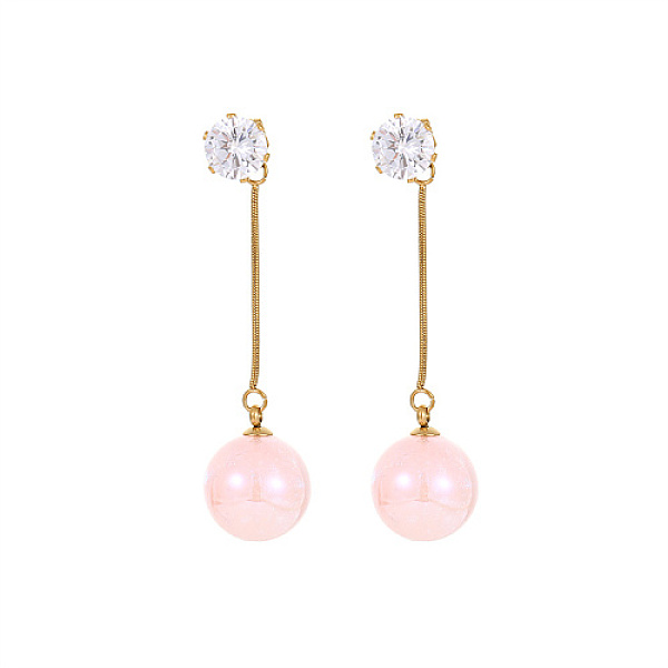 PandaHall Titanium Steel Dangle Stud Earrings, Round Ball Long Drop Earrings, Golden, 52.4x14.2mm Titanium Steel Round
PandaHall Titanium Steel Dangle Stud Earrings, Round Ball Long Drop Earrings, Golden, 52.4x14.2mm Titanium Steel Round