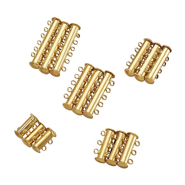 PandaHall Brass Magnetic Slide Lock Clasps, Jewelry Components, Golden, 15x10mm, Hole: 1mm Brass
PandaHall Brass Magnetic Slide Lock Clasps, Jewelry Components, Golden, 15x10mm, Hole: 1mm Brass