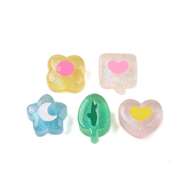 PandaHall Translucent Resin Decoden Cabochons, with Glitter Powder, Flower & Leaf & Heart, Mixed Shpaes, Mixed Color..., Multicolor
PandaHall Translucent Resin Decoden Cabochons, with Glitter Powder, Flower & Leaf & Heart, Mixed Shpaes, Mixed Color..., Multicolor