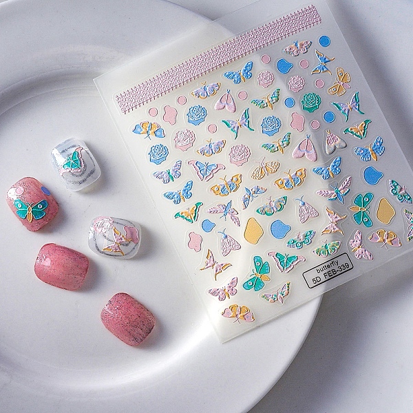PandaHall 5D Nail Art Water Transfer Stickers Decals, Emboss Flower & Butterfly, for Nail Art Decorations, Cornflower Blue, 9.5x8cm Plastic...
PandaHall 5D Nail Art Water Transfer Stickers Decals, Emboss Flower & Butterfly, for Nail Art Decorations, Cornflower Blue, 9.5x8cm Plastic...