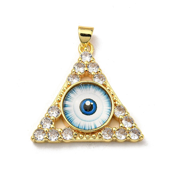 PandaHall Real 18K Gold Plated Brass Pendants, with Glass and Acrylic, Triangle With Evil Eye Charms, Light Blue, 27x28x7mm, Hole: 4x3.5mm...
PandaHall Real 18K Gold Plated Brass Pendants, with Glass and Acrylic, Triangle With Evil Eye Charms, Light Blue, 27x28x7mm, Hole: 4x3.5mm...