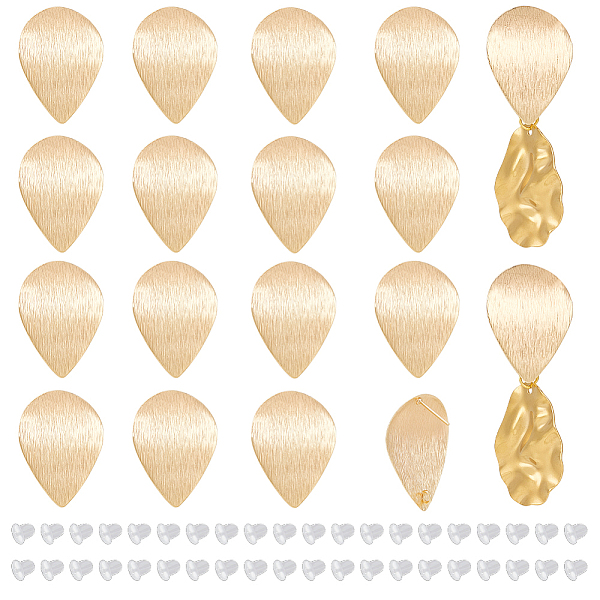 PandaHall BENECREAT 16Pcs Brass Drawbench Stud Earring Findings, with Vertical Loops, Teardrop, 40Pcs Plastic Ear Nuts, Real 18K Gold Plated...
PandaHall BENECREAT 16Pcs Brass Drawbench Stud Earring Findings, with Vertical Loops, Teardrop, 40Pcs Plastic Ear Nuts, Real 18K Gold Plated...