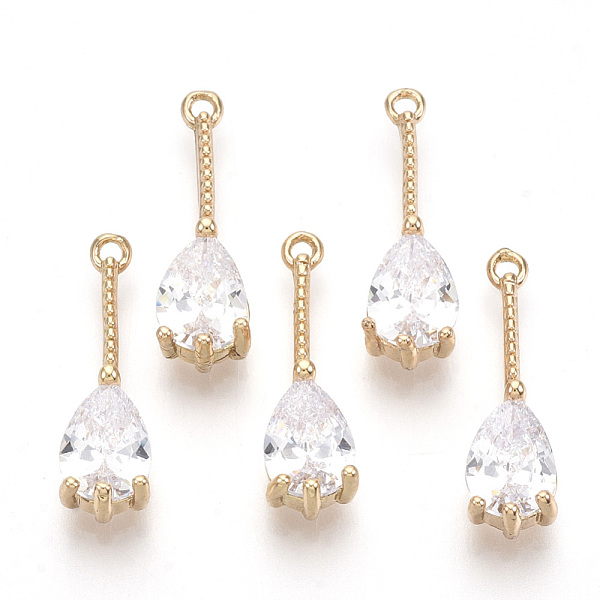 PandaHall Transparent Glass Pendants, with Golden Tone Brass Findings, Faceted, Teardrop, Clear, 18x5x4mm, Hole: 1mm Brass+Glass Teardrop...
PandaHall Transparent Glass Pendants, with Golden Tone Brass Findings, Faceted, Teardrop, Clear, 18x5x4mm, Hole: 1mm Brass+Glass Teardrop...