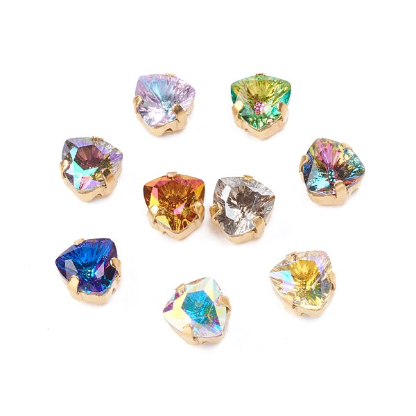 PandaHall Sew on Rhinestone, Glass Rhinestone, with Raw(Unplated) Brass Prong Settings, Garments Accessories, Triangle, Mixed Color..., Multicolor
PandaHall Sew on Rhinestone, Glass Rhinestone, with Raw(Unplated) Brass Prong Settings, Garments Accessories, Triangle, Mixed Color..., Multicolor
