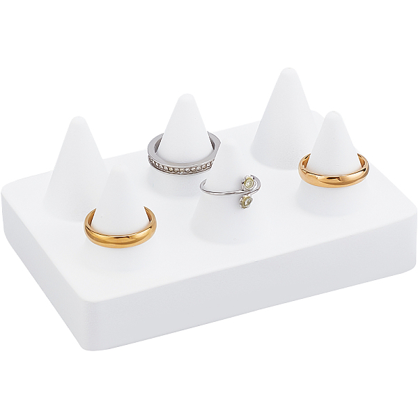PandaHall 6 Cone Slots Gesso Ring Display Stands, Finger Ring Organizer Holder for Ring Storage, Rectangle, White, 6.95x10.9x4.85cm Gesso...
PandaHall 6 Cone Slots Gesso Ring Display Stands, Finger Ring Organizer Holder for Ring Storage, Rectangle, White, 6.95x10.9x4.85cm Gesso...