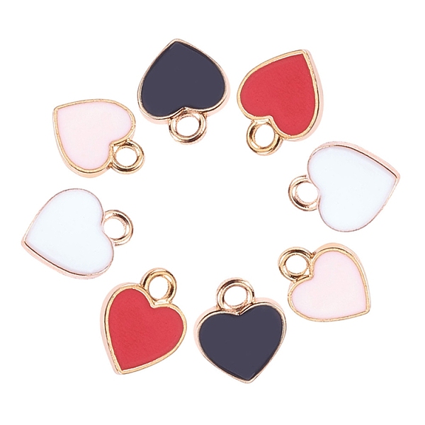 PandaHall Golden Plated Alloy Enamel Charms, Heart, Mixed Color, 40pcs/set Alloy+Enamel Heart Multicolor
PandaHall Golden Plated Alloy Enamel Charms, Heart, Mixed Color, 40pcs/set Alloy+Enamel Heart Multicolor