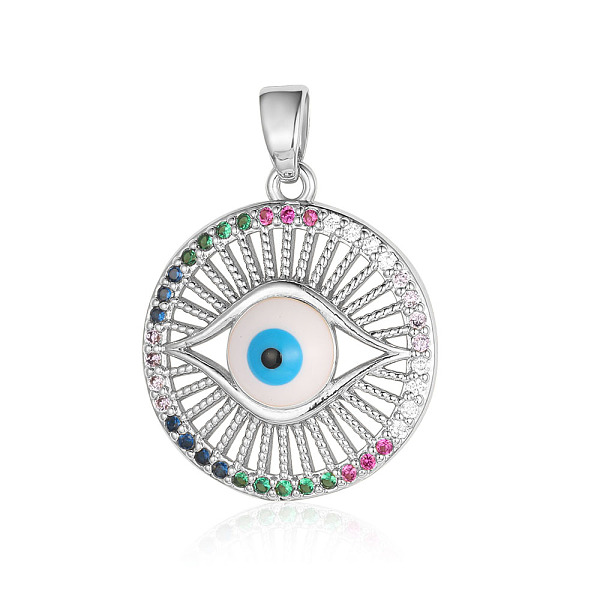 PandaHall Brass Micro Pave Cubic Zirconia Pendants, Evil Eye Charms, Platinum, 22x19x5.7mm Brass+Cubic Zirconia Evil Eye
PandaHall Brass Micro Pave Cubic Zirconia Pendants, Evil Eye Charms, Platinum, 22x19x5.7mm Brass+Cubic Zirconia Evil Eye