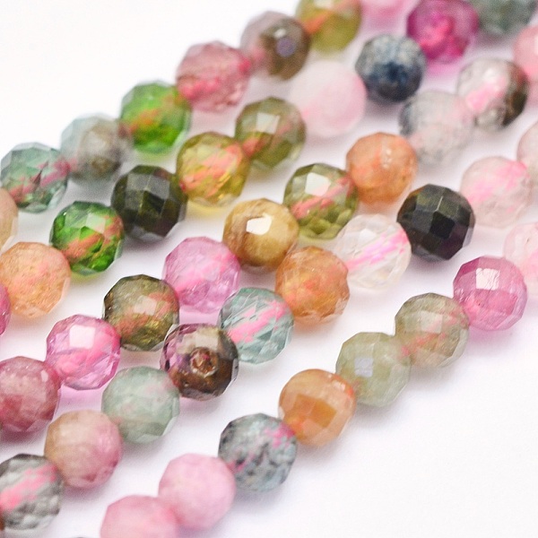 PandaHall Natural Tourmaline Beads Strands, Round, Faceted, 3mm, Hole: 0.5mm, about 119~125pcs/strand, 15.3 inch(39cm) Tourmaline Round
PandaHall Natural Tourmaline Beads Strands, Round, Faceted, 3mm, Hole: 0.5mm, about 119~125pcs/strand, 15.3 inch(39cm) Tourmaline Round