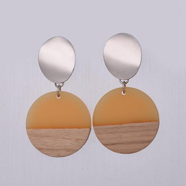 PandaHall Resin & Wood Dangle Earrings, with Platinum Brass Stud Earrings Findings and 304 Stainless Steel Findings, Flat Round, Mixed Color..., Multicolor
PandaHall Resin & Wood Dangle Earrings, with Platinum Brass Stud Earrings Findings and 304 Stainless Steel Findings, Flat Round, Mixed Color..., Multicolor