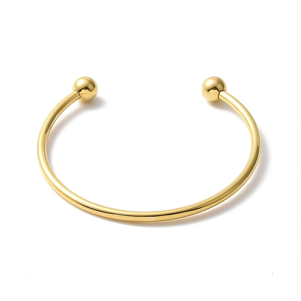 PandaHall Screw End Ball 304 Stainless Steel Wire Open Cuff Bangle, Torque Bangle for Women, Golden, Inner Diameter: 2-3/8 inch(6cm) 304...
PandaHall Screw End Ball 304 Stainless Steel Wire Open Cuff Bangle, Torque Bangle for Women, Golden, Inner Diameter: 2-3/8 inch(6cm) 304...