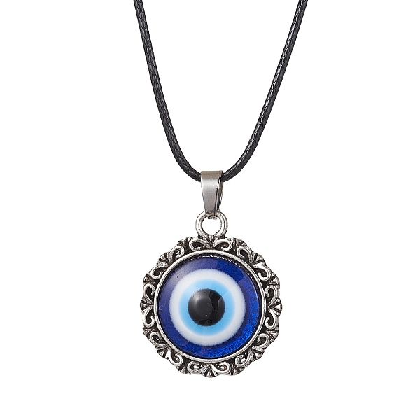 PandaHall Evil Eye Resin Alloy Pendants Necklaces, Waxed Cord Necklaces for Women, Royal Blue, 17.72 inch(45cm) Resin Evil Eye
PandaHall Evil Eye Resin Alloy Pendants Necklaces, Waxed Cord Necklaces for Women, Royal Blue, 17.72 inch(45cm) Resin Evil Eye