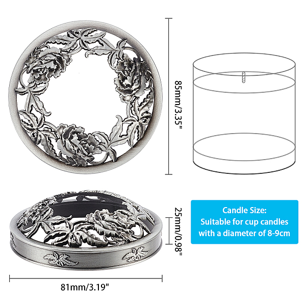 PandaHall 2 Pack Rose Flower Jar Candle Topper Cover Candle Sleeve Accessories Shade Sleeves for Valentine's Day Jar Candles, Antique...
PandaHall 2 Pack Rose Flower Jar Candle Topper Cover Candle Sleeve Accessories Shade Sleeves for Valentine's Day Jar Candles, Antique...