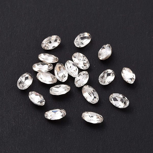 PandaHall Glass Rhinestone Cabochons, Pointed Back & Silver Back Plated, Oval, Crystal, 5x3x2mm Glass Rhinestone Oval Clear
PandaHall Glass Rhinestone Cabochons, Pointed Back & Silver Back Plated, Oval, Crystal, 5x3x2mm Glass Rhinestone Oval Clear