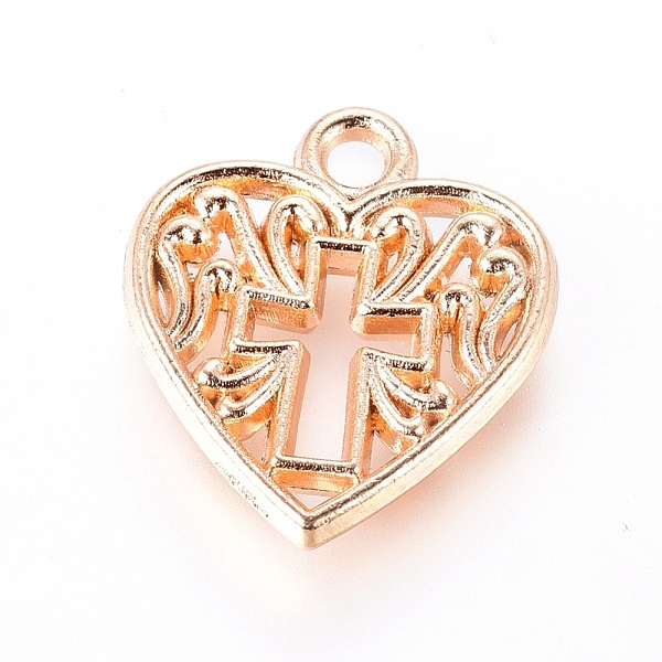 PandaHall Alloy Pendants, Crosslet Heart Pendants, Heart with Cross, Light Gold, 16x14x2mm, Hole: 1.8mm Alloy Heart
PandaHall Alloy Pendants, Crosslet Heart Pendants, Heart with Cross, Light Gold, 16x14x2mm, Hole: 1.8mm Alloy Heart