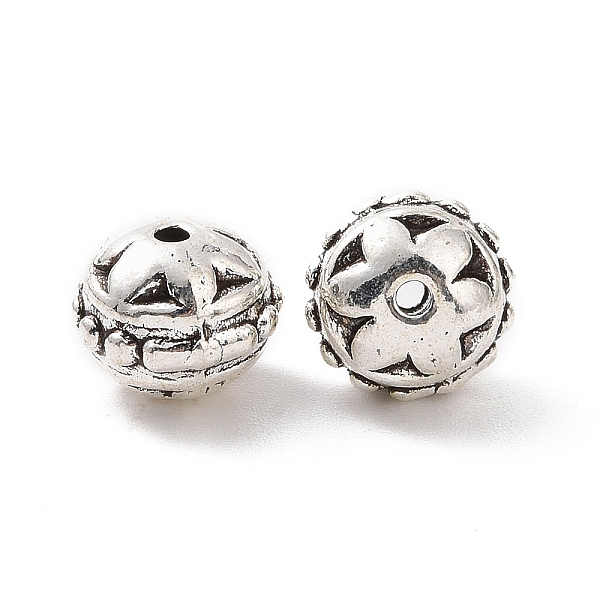 PandaHall Tibetan Style Alloy Beads, Rondelle with Flower, Antique Silver, 8x6.5mm, Hole: 1mm, about 800pcs/1000g Alloy Rondelle
PandaHall Tibetan Style Alloy Beads, Rondelle with Flower, Antique Silver, 8x6.5mm, Hole: 1mm, about 800pcs/1000g Alloy Rondelle